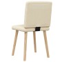 Sillas de comedor 2 unidades tela color crema