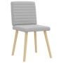 Sillas de comedor 2 uds tela gris nube