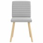 Sillas de comedor 2 uds tela gris nube