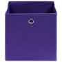Cajas de almacenaje 4 uds tela morado 32x32x32 cm