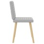 Sillas de comedor 2 uds tela gris nube