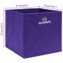 Cajas de almacenaje 4 uds tela morado 32x32x32 cm
