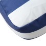 Cojín para palés tela a rayas azul y blanco 60x60x12 cm