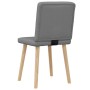 Sillas de comedor 2 unidades tela gris oscuro