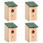Casa para pájaros 4 unidades madera 12x12x22 cm en Pajareras | Comprar online en Foro24