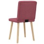 Sillas de comedor 2 unidades tela rojo tinto