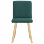 Sillas de comedor 2 unidades tela verde oscuro