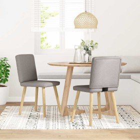 Sillas de comedor 2 unidades tela gris taupé Sillas de comedor 2 unidades tela gris taupé