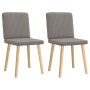 Sillas de comedor 2 unidades tela gris taupé