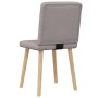 Sillas de comedor 2 unidades tela gris taupé