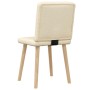 Sillas de comedor 2 unidades tela color crema