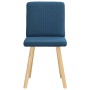 Sillas de comedor 2 unidades tela azul