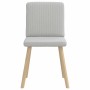 Sillas de comedor 2 uds tela gris nube