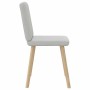 Sillas de comedor 2 uds tela gris nube