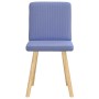 Sillas de comedor 2 uds tela azul jeans