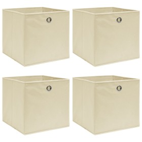Cajas de almacenaje 4 uds tela color rema 32x32x32 cm