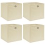 Cajas de almacenaje 4 uds tela color rema 32x32x32 cm
