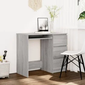Sonoma grauer Sperrholzschreibtisch 90x45x76 cm von vidaXL, Schreibtische - Ref: Foro24-815508, Preis: 91,62 €, Rabatt: %