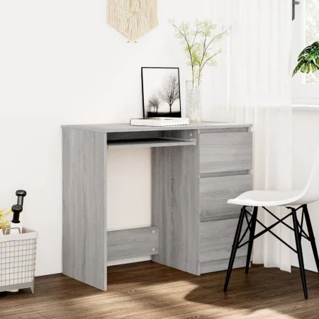 Sonoma grauer Sperrholzschreibtisch 90x45x76 cm von vidaXL, Schreibtische - Ref: Foro24-815508, Preis: 91,62 €, Rabatt: %