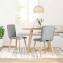 Sillas de comedor giratorias 2 unidades tela gris claro
