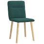 Sillas de comedor 2 unidades tela verde oscuro