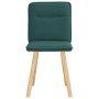 Sillas de comedor 2 unidades tela verde oscuro