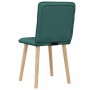 Sillas de comedor 2 unidades tela verde oscuro