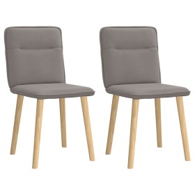Sillas de comedor 2 unidades tela gris taupé Sillas de comedor 2 unidades tela gris taupé