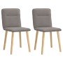Sillas de comedor 2 unidades tela gris taupé