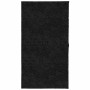 Alfombra peluda de pelo largo moderna PAMPLONA negra 80x150 cm