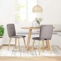 Sillas de comedor 2 unidades tela gris taupé