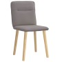 Sillas de comedor 2 unidades tela gris taupé