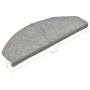 Treppenstufenmatten 15 Stück hellgrau 65x24x4 cm von vidaXL, Treppenmatten - Ref: Foro24-322371, Preis: 68,99 €, Rabatt: %
