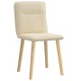 Sillas de comedor 2 unidades tela color crema