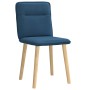 Sillas de comedor 2 unidades tela azul