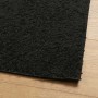 Alfombra peluda de pelo largo moderna PAMPLONA negra 140x200 cm