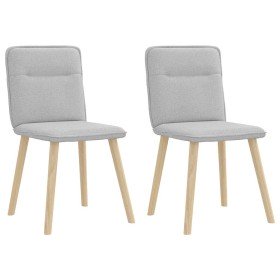 Sillas de comedor 2 uds tela gris nube Sillas de comedor 2 uds tela gris nube