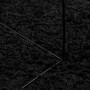 Alfombra peluda de pelo largo moderna PAMPLONA negra 140x200 cm
