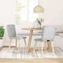 Sillas de comedor 2 uds tela gris nube