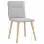 Sillas de comedor 2 uds tela gris nube