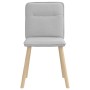 Sillas de comedor 2 uds tela gris nube