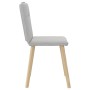 Sillas de comedor 2 uds tela gris nube