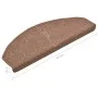 Stair tread mats 15 pcs brown 65x24x4 cm by vidaXL, Stair mats - Ref: Foro24-322367, Price: 70,71 €, Discount: %