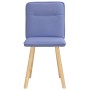 Sillas de comedor 2 uds tela azul jeans