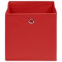 Cajas de almacenaje 4 uds tela rojo 32x32x32 cm