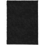 Alfombra peluda de pelo largo moderna PAMPLONA negra 200x280 cm
