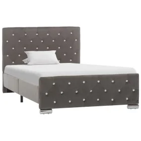Grauer Samtbettrahmen 100x200 cm von vidaXL, Betten und Lattenroste - Ref: Foro24-286830, Preis: 220,26 €, Rabatt: %