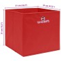 Cajas de almacenaje 4 uds tela rojo 32x32x32 cm