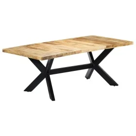 Solid mango wood dining table 200x100x75 cm by vidaXL, Kitchen and dining tables - Ref: Foro24-247427, Price: 485,05 €, Disco...