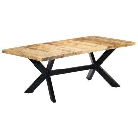 Solid mango wood dining table 200x100x75 cm by vidaXL, Kitchen and dining tables - Ref: Foro24-247427, Price: 493,04 €, Disco...